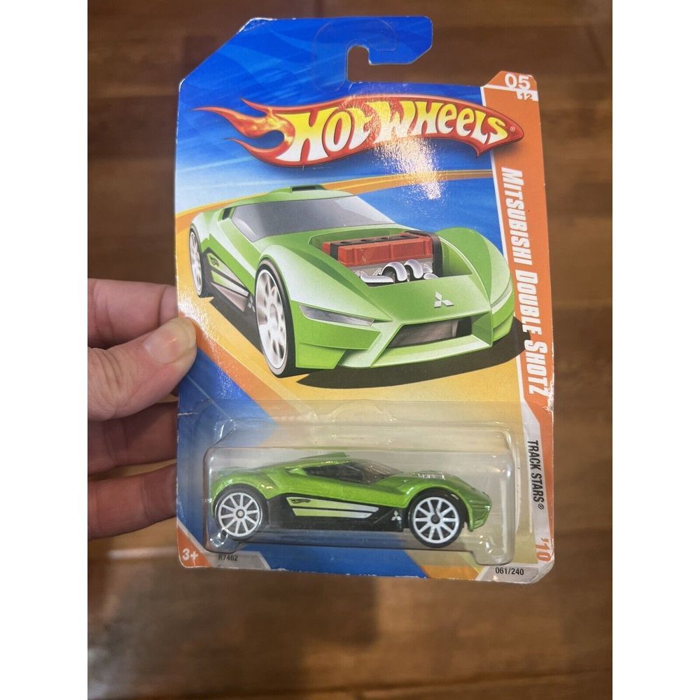 Hot Wheels 2010 Track Stars Mitsubishi Double Shotz - Green‎
